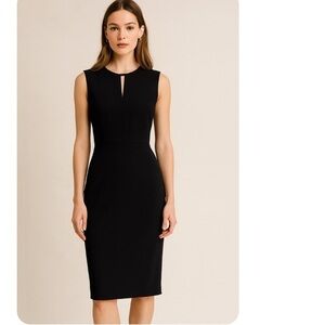 J. Crew Sleeveless Pencil Sheath Black Dress Size 2 NWT